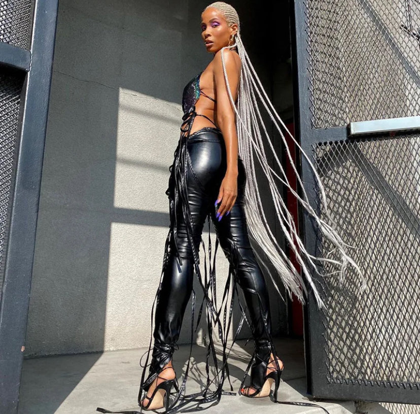 Leather High Waist Pants