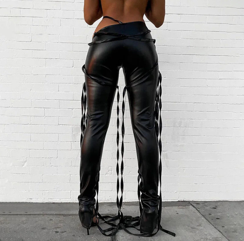 Leather High Waist Pants