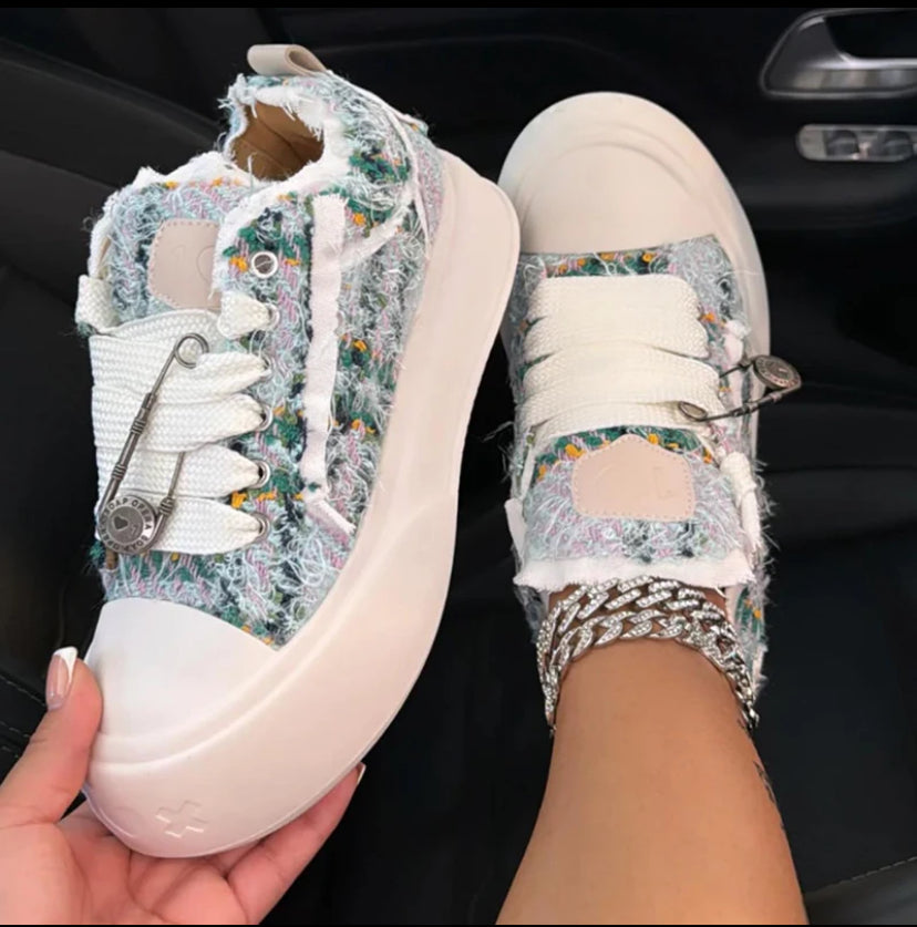 Classic Denim Thick Bottom Shoes