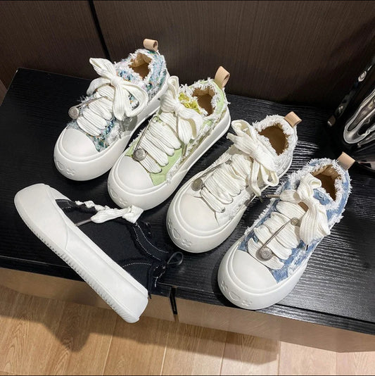 Classic Denim Thick Bottom Shoes